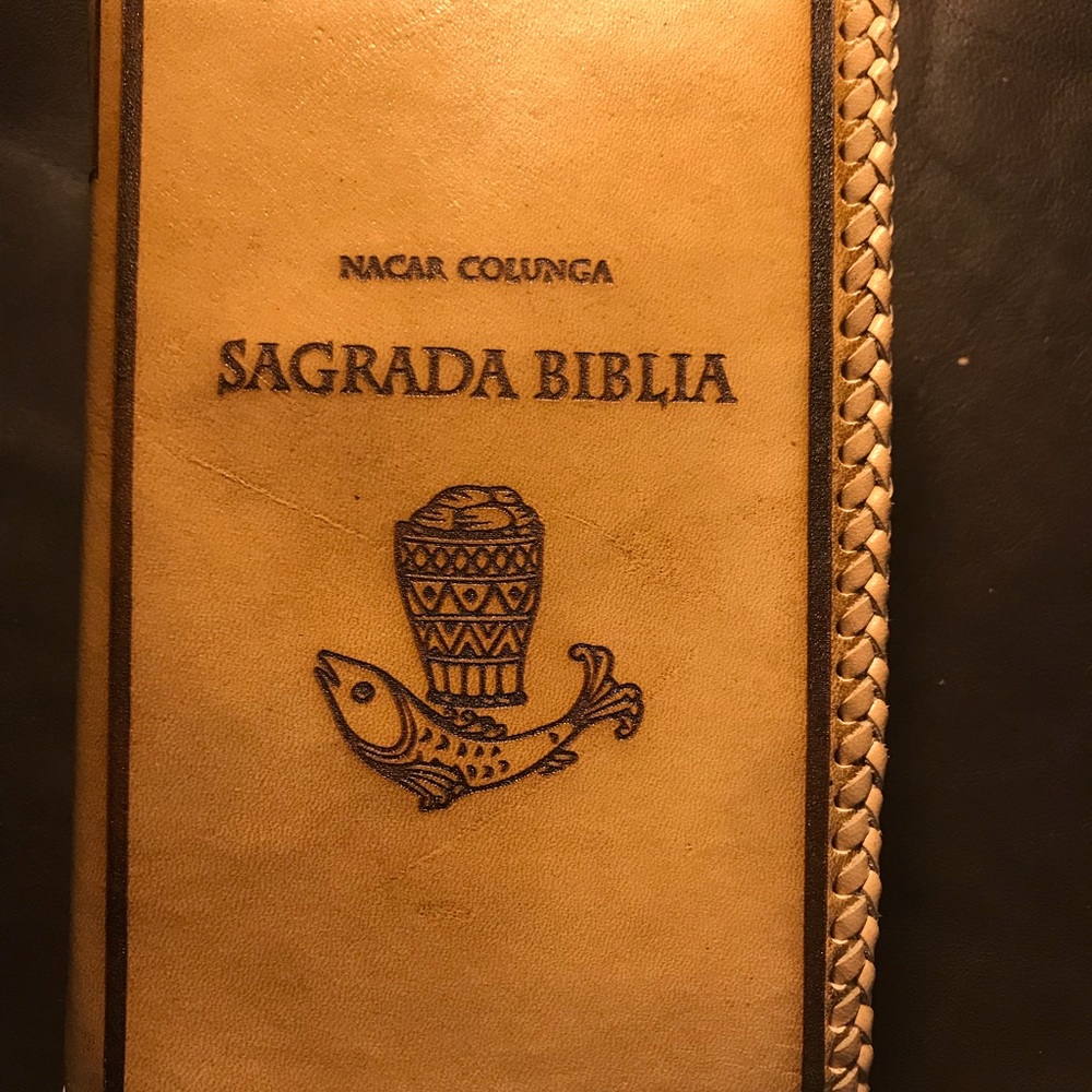 Leather hand braided leather bible covers